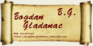Bogdan Gladanac vizit kartica